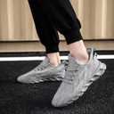 Sneakers for Men Running Casual Lightweight Tennis Shoes Walking Athletic Gym Workout Shoes Summer (8, Grey)