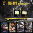 54000 Lumen Work Lights with Stand 3 Adjustable Tripod Work Light Head with 16FT Cord - IP67 Waterproof LED Work Lights on Stand for Outdoor Indoor Job Site Workshop Garage Construction Site Lighting