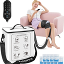 Cold Therapy Machine with Programmable Timer, Portable Ice Therapy Machine System for Knee, Cold Therapy Unit for LongTerm Relief and Recovery, w/Compression Pad for Shoulder, Hip and Ankle (White)
