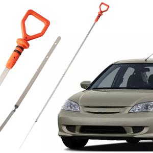 2 x Engine Oil Level Dipstick Indicator Compatible for Honda Civic 2001-2005 2&4 Door Replace Fluid Oil Indicator Stick 15650-PLM-004