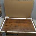 Dwanton Litter Box Enclosure, Cat Litter Box Furniture Hidden, Reversible Entrance Can Be on Left or Right Side, Wooden Cat Washroom Indoor, Black and Rustic Brown, 27.6 Inches