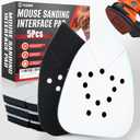 5 Pack Mouse Detail Sanding Interface Pad Hook and Loop - Black and Decker Mouse Sanders Sanding Pads with 12 Holes Foam Interface - Detail Sander Pad for Flexibility & Balancing Pressure