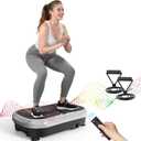 AXV Vibration Plate Fitness Platform Exercise Machine Vibrating Shaking Full Body Shaker Workout Vibrate Stand Shake Board Sport for Weight Loss Fat Burner for Gym Home Office