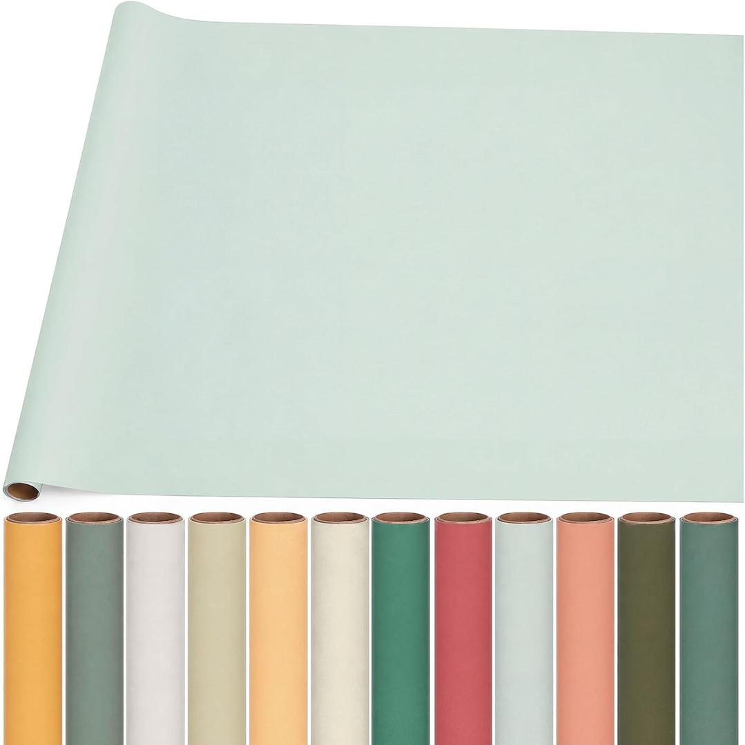 Breling 12 Rolls 47.2" x 12 ft Colored Bulletin Board Paper, Warm Color