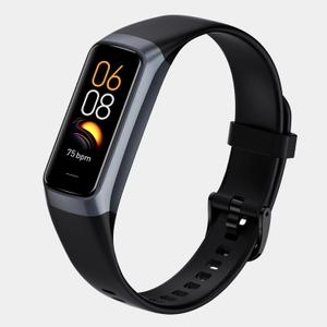 Fitness Tracker with 24/7 Heart Rate, Blood Oxygen Blood Pressure Sleep Monitor, Activity Trackers 5 ATM Waterproof,Step Calorie Counter Pedometer Health Smart Watch for Women Men (Black)