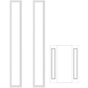 2 Pcs 7 x 64 Inch Entry Door Frame Only Replacement Kit for 1" Glass (Glass Not Included), 1 Lite Exterior Front Door Window Frame Replacement (Rectangle)