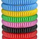 BuggyBands 12 Pack Mosquito Bracelets, Mosquito Bands for Adults and Kids with Individually Wrapped & DEET Free, Natural and Waterproof Wristbands Citronella Bracelets for Camping Hiking