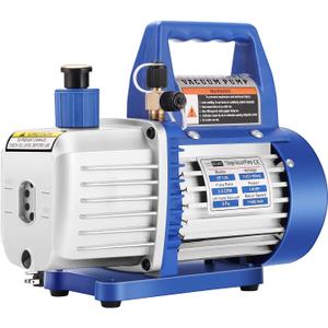 VIVOHOME 110V 1/4 HP 3.5 CFM Single Stage Rotary Vane Air Vacuum Pump with Oil Bottle (Blue)