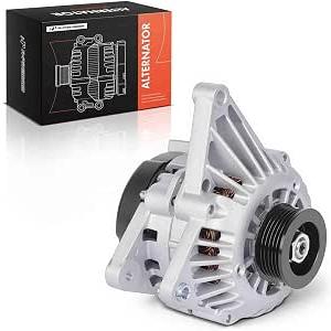 A-Premium Alternator Compatible with Chevrolet Camaro Pontiac Firebird 2000-2002 3.8L 105A 12V CW 6-Groove Pulley Replace# 10464437, 10480378