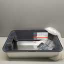 Stainless Steel Litter Box with High Sides, XL High Sided Cat Litter Pan, Open Top Extra Large Metal Cat Litter Box, Non-Stick, Odor Free, Leakproof, Scoop Included, Gray