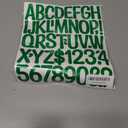 8 Sheets 2 Inch Letter Number Stickers, 376 Pieces Self Adhesive Vinyl Capital Alphabet Punctuation Stickers for Scrapbook, Mailbox, Crafts and DIY, Green