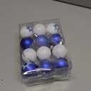 24 Pcs Hanukkah Hanging Ball Ornaments- Star of David Hanukkah Shatterproof Balls Ornament- White Blue Jewish Christmas Hanukkah's Ornament Balls for Tree Party Decorations