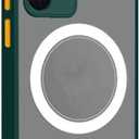 Doowear Galaxy Note 20 Ultra Case Magnetic [Support Magsafe Charger] Wireless Anti-Scratch Shockproof Matte Clear Camera Protection Slim Phone Cover Case for Samsung Galaxy Note 20 Ultra-Dark Green