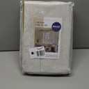 MIULEE 100% Blackout Linen Curtains for Bedroom, Ivory Solid Luxury Decor Thermal Insulation Room Darkening Drapes for Living Room Nursery Back Tab Rod Pocket 42 x 84 Inches, 2 Panels