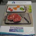 Titanium Cutting Boards for Kitchen, Large 16x11 Inch Pure Titanium and Wheat Straw PP Double Sided Chopping Board, Dishwasher Safe, Easy to Clean