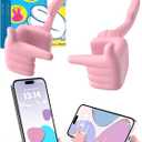 CALDEVER Stocking Stuffers for Teens Girls Boys Cell Phone Stand Patented Adjustable Shy Fingers Lazy Phone Holder for Desk Cool Gadgets Fun Gifts Ideas for Adults Women Gifts for Christmas (Pink) (1)