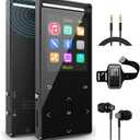 MP3 Player 64GB with Bluetooth Sport Armband,FM Record,Shuffle Play,Line-in rip Music,Voice Record,HiFi,Multifunction,Metal Shell