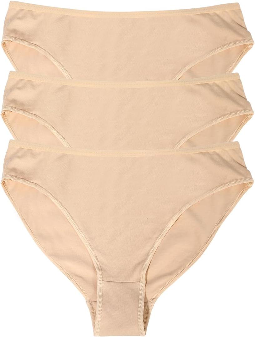 EASTBUDDY 3 Pack Dance Ballet Briefs Girls Women Cotton Gymnastics High Cut Dance Underwear (adultM, 140)