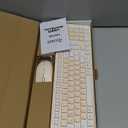 Wireless Keyboard and Mouse Combo, Full-Sized Wireless Keyboard and Adjustable DPI Mouse, 2.4GHz USB Receiver, Keyboard and Mouse for PC, Windows, Desktop, Laptop (Latte Color)