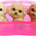 Barbie Doll & Pets Set, Blonde with Mommy Dog, 3 Newborn Puppies with Color-Change Feature & Pet Accessories (1 count (pack of 1))