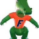 Logo Brands NCAA Florida Gators 7ft Inflatable Yard Mascot  Easy Inflation with 12V Blower, LED Lights for Indoor/Outdoor Fun