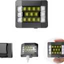 Running Lights for Runners, Clip on Flashlight, Rechargeable LED Safety Light for Walking at Night, Portable EDC Flashlight, Small Work Light Warning Flashing Camping Hiking Gear (Black)