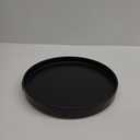 Ceramic Plant Saucer Pot Tray 12 Inch, Planter Saucers 4 5 6 7 8 9 10 11 12 Inch for Indoors Outdoor, Durable Sturdy Flower Drainage Tray for Glazed Pots Base (12.5 Inch-Black) (12.5in 1pack)