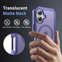 jaroco Magnetic for iPhone 17 Case, [Compatible with MagSafe][Military Grade Drop Protection][Heavy Duty Protection][Non-Slip][Shockproof] 2-Layer Durable Bumper Phone Case 6.3''-Dark Purple
