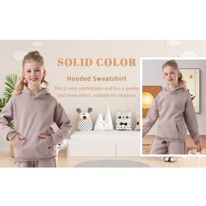 Toddlers' and Girl's Hoodies Lightweight Oversized Long Sleeve Hooded Sweatshirt Casual Pullover Tops with Pockets, size 11-12 years