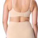 Motherhood Maternity Womens Comfort Nursing Bra with Removable Pads, Wirefree and Seamfree, Breastfeeding Friendly, Essential Nude, Medium