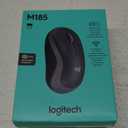Logitech M185 Wireless Mouse, 2.4GHz with USB Mini Receiver, 12-Month Battery Life, 1000 DPI Optical Tracking, Ambidextrous PC/Mac/Laptop - Swift Grey