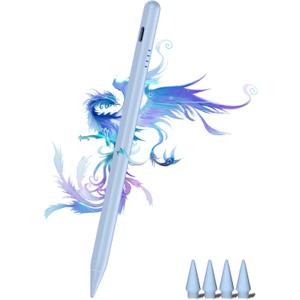 Stylus Pen for iPad 9th&10th - Fast Charge for iPad Pencil Palm Rejection Active Pen Compatible with (2018-2025) Apple iPad 6/7/8/9/10/11(A16), iPad Pro 11"/12.9"/M4, Mini 5/6, Air 3/4/5/M2/M3 (Blue)