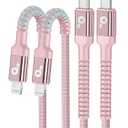 USB C iPhone Charger Cable Fast Charging, 2Pack 6FT USB Type C to Lightning Cable [Apple MFi Certified] iPhone Fast Charger Cord Compatible with iPhone 14/13/12/11 Pro Max/XS MAX/XR/XS/8/iPad-Pink