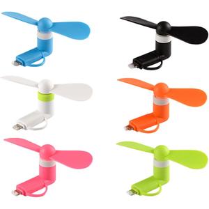 Mini Cell Phone Fan - Colorful Powerful Fan Compatible for iPhone, iPad, Android Smartphone,Tablet - Cell Phone Summer Accessories - (6-Pack)