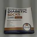 Pembrook Ankle Diabetic Socks for Women & Men - 4 Pairs Flowers, Moisture-Wicking Non Binding Socks Women, Neuropathy and Edema, Stretchy Wide Top (Medium)