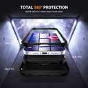 Designed for iPhone 16 Plus Case 6.7''with [Military Drop Protection][Compatible with Mag-Safe] Shockproof 16 Plus Phone Case for Men Wowen,Black