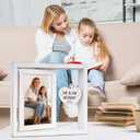 Nuowagify Mom Gifts, New Mom Gifts, Mommy Birthday Gift, Mother to Be Presents, Mother's Day Gift, Rotating Rustic Picture Frame 4x6