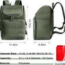 Cooler Backpack Insulated Leak Proof 33 Cans, Waterproof Hiking Backpack Cooler Soft Cooler Bag Lunch Backpack for Picnic Camping Beach, Green