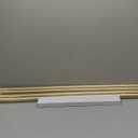 BlastHome Non-Adjustable Luxury Extra Long Curtain Rod, 1  Rod Set, 16 foot Fixed Length (Four Rods Connect for a Seamless Look), Brushed Gold