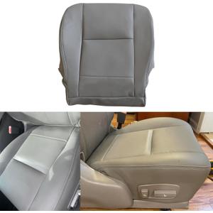 NLQR Driver or Passenger Side Bottom Replacement Seat Cover Microfiber Leather Gray Compatible with Toyota Sequoia Tundra 2000 2001 2002 2003 2004 2005 2006