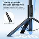 2 x SYNCWIRE 55" Selfie Stick Phone Tripod for iPhone, All-in-one Extendable Aluminum Selfie Stick with Remote, Travel Tripod for iPhone 17/16/15/14/13/12 Series and More Smartphones (Black)