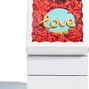 Romantic Baking 40 Pack 5" x 5" x 1 1/5" Cookies Tuck Boxes Heart Hot Chocolate Bombs Macaron Bakery Boxes with Window