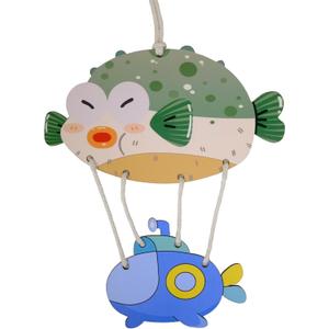 Wood Submarine-Shaped Nursery Wall Decor, Handmade Wooden Door Sign Hanging, Baby Boy & Girl Room Wall Decoration, Beach Love Wooden Above Crib Decor,Navy Sign Baby Shower Boy Girl Birthday Gift