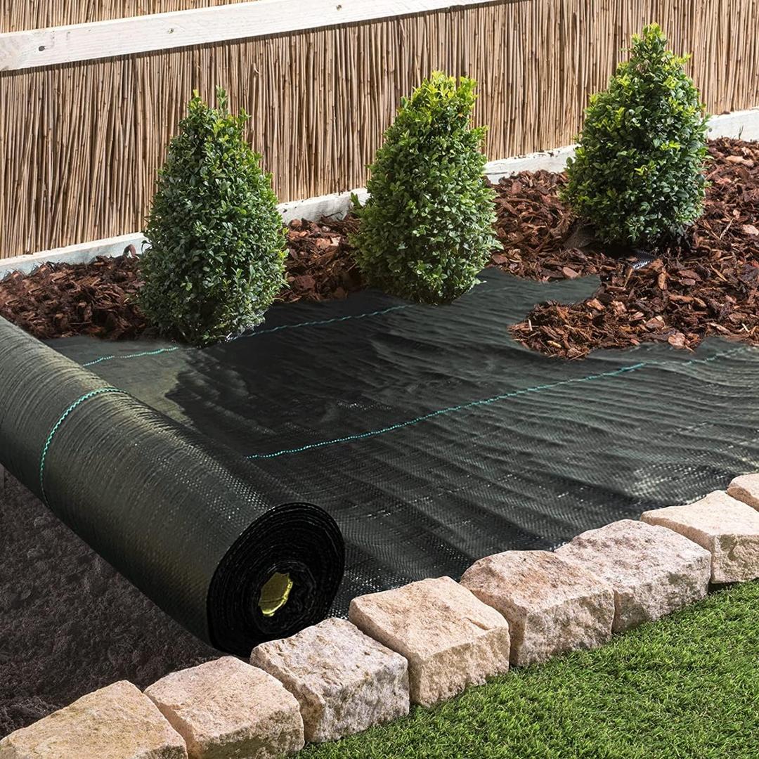 4ftx300ft Weed Barrier Landscape Fabric Heavy Duty, Weed Block Gardening Ground Cover Mat, Weed Control Garden Cloth, Woven Geotextile Fabric for Underlayment, Commercial Driveway Fabric (3.2oz-4ftx300ft)