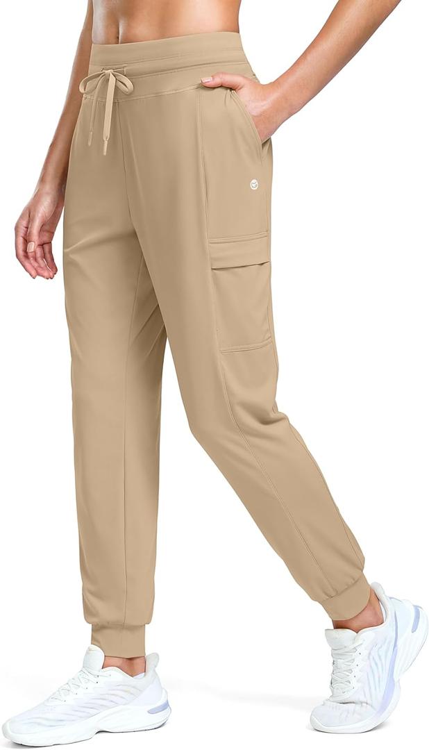 G Gradual Joggers for Women 4 Pockets High Waisted Athletic Jogger Pants Soft Sweatpants for Workout Running Travel (Yellow, XL)