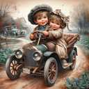 4 x GXGLLPZBY 5D Diamond Painting Kits for Beginners, DIY Retro Car Diamond Art Kits for Adult, Suitability Full Round Diamond Dot Gem Art Kits, Home Wall Decoration 13.78x13.78 Inches