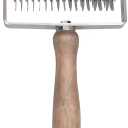 Dough Lattice Cutter, Stainless Steel Blade Pastry Lattice Roller, Pizza Roller, Brown Wood Handle Pizza Cutter, 5.24 x 8.07 Inch