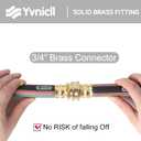 Garden Hose 10 ft 5/8,Heavy Duty Rubber Water Hose,Hybrid Durable Flexible Hose,Lightweight No Kink Hose for Outdoor Yard Lawn Condo Patio with Sprayer Nozzle and 3/4''Brass Solid Fittings