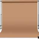 Denny Manufacturing - Seamless Paper Backdrop for Photography, Brown Seamless Paper Roll - Brown Latte (86 in x 36 ft) Includes Free Roll Black Gaffer Tape (2 in x 13 ft)