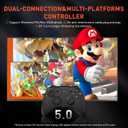 DAREU H101X Wireless Gaming Controller for PC Windows,IOS,Steam,Mac OS,Android and TV,Gamepad with Dual-Vibration One Click Wake up Function (Black)